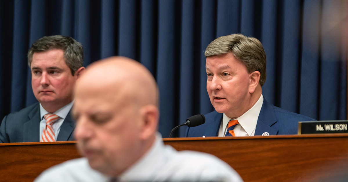 Mike Rogers speaking during a House Armed Services Committee hearing in Washington, D.C.